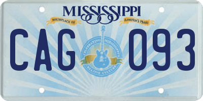MS license plate CAG093