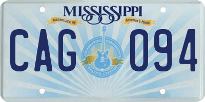 MS license plate CAG094