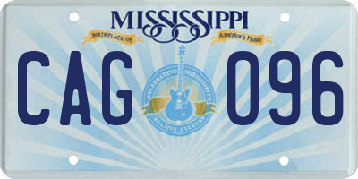 MS license plate CAG096