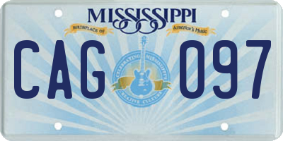 MS license plate CAG097