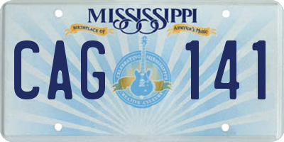 MS license plate CAG141