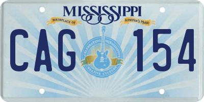 MS license plate CAG154