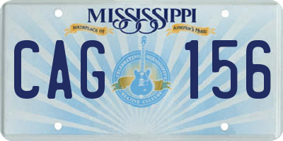 MS license plate CAG156
