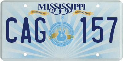 MS license plate CAG157