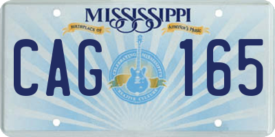 MS license plate CAG165