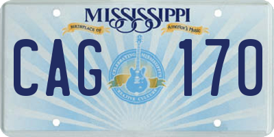 MS license plate CAG170