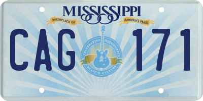 MS license plate CAG171