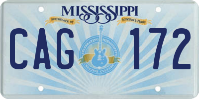 MS license plate CAG172