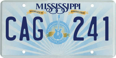 MS license plate CAG241