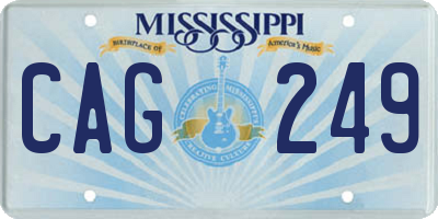 MS license plate CAG249