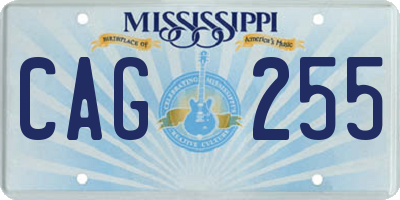 MS license plate CAG255