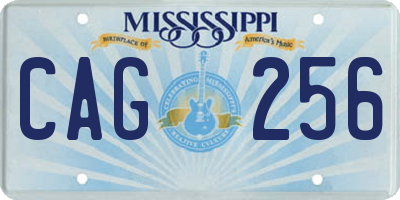 MS license plate CAG256