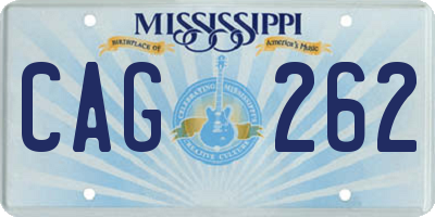 MS license plate CAG262