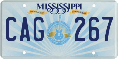 MS license plate CAG267