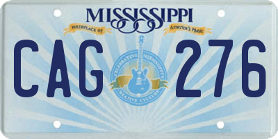 MS license plate CAG276