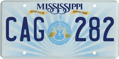 MS license plate CAG282