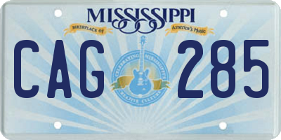 MS license plate CAG285
