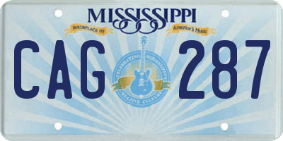 MS license plate CAG287