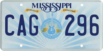 MS license plate CAG296