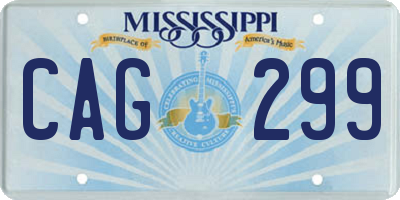MS license plate CAG299