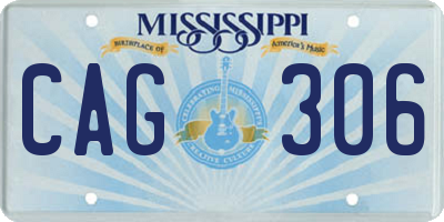 MS license plate CAG306