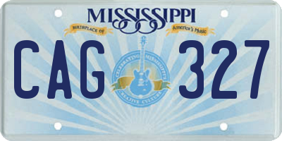 MS license plate CAG327