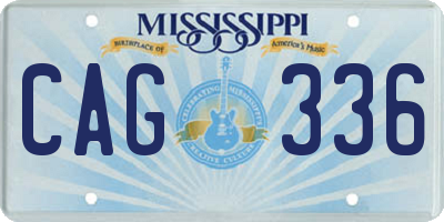 MS license plate CAG336