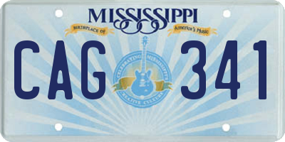 MS license plate CAG341