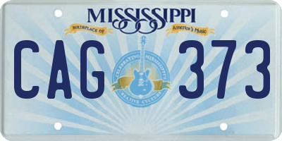 MS license plate CAG373