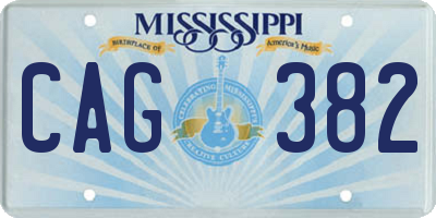 MS license plate CAG382
