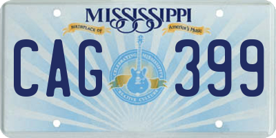 MS license plate CAG399