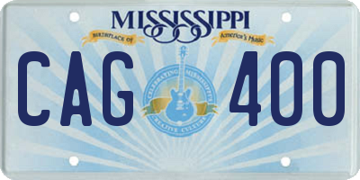 MS license plate CAG400