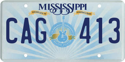 MS license plate CAG413