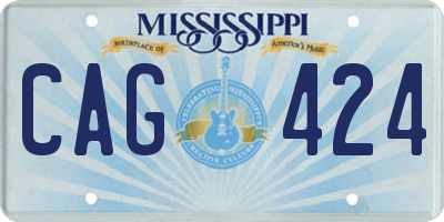 MS license plate CAG424