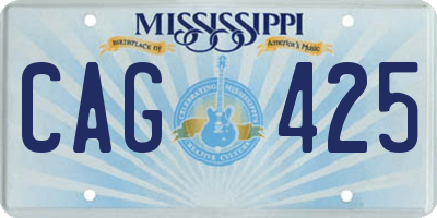 MS license plate CAG425