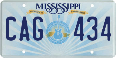 MS license plate CAG434