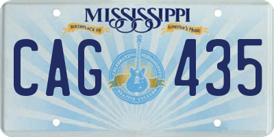MS license plate CAG435