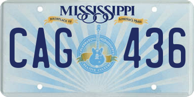 MS license plate CAG436