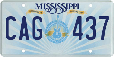 MS license plate CAG437