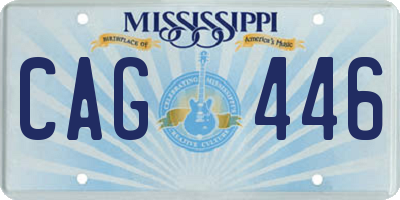 MS license plate CAG446