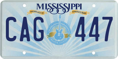 MS license plate CAG447