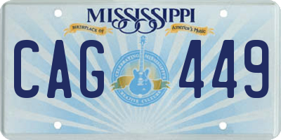MS license plate CAG449