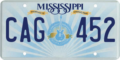 MS license plate CAG452