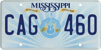 MS license plate CAG460