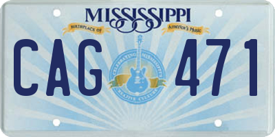 MS license plate CAG471