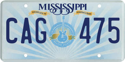 MS license plate CAG475