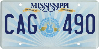MS license plate CAG490