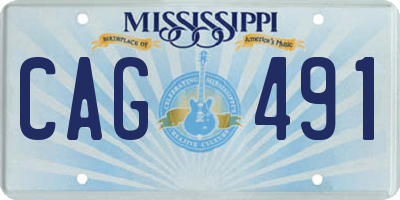 MS license plate CAG491