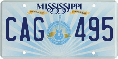 MS license plate CAG495