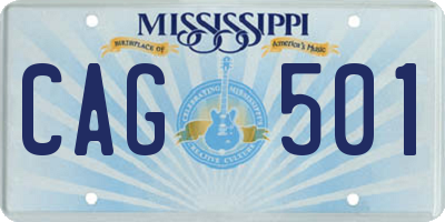 MS license plate CAG501